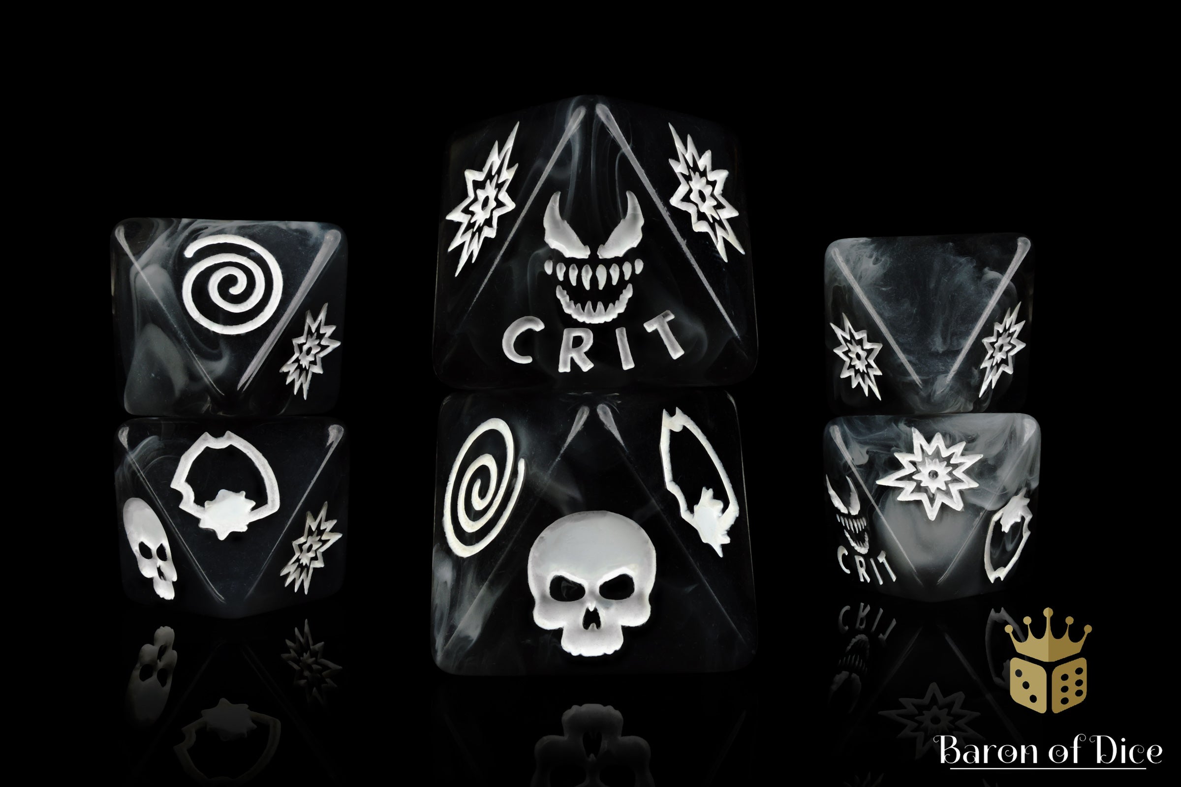 Dark Symbiote D8 Dice Set | Baron of Dice | Comic Collection
