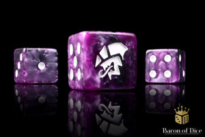 Alien Dice - Purple & White